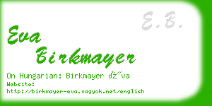 eva birkmayer business card